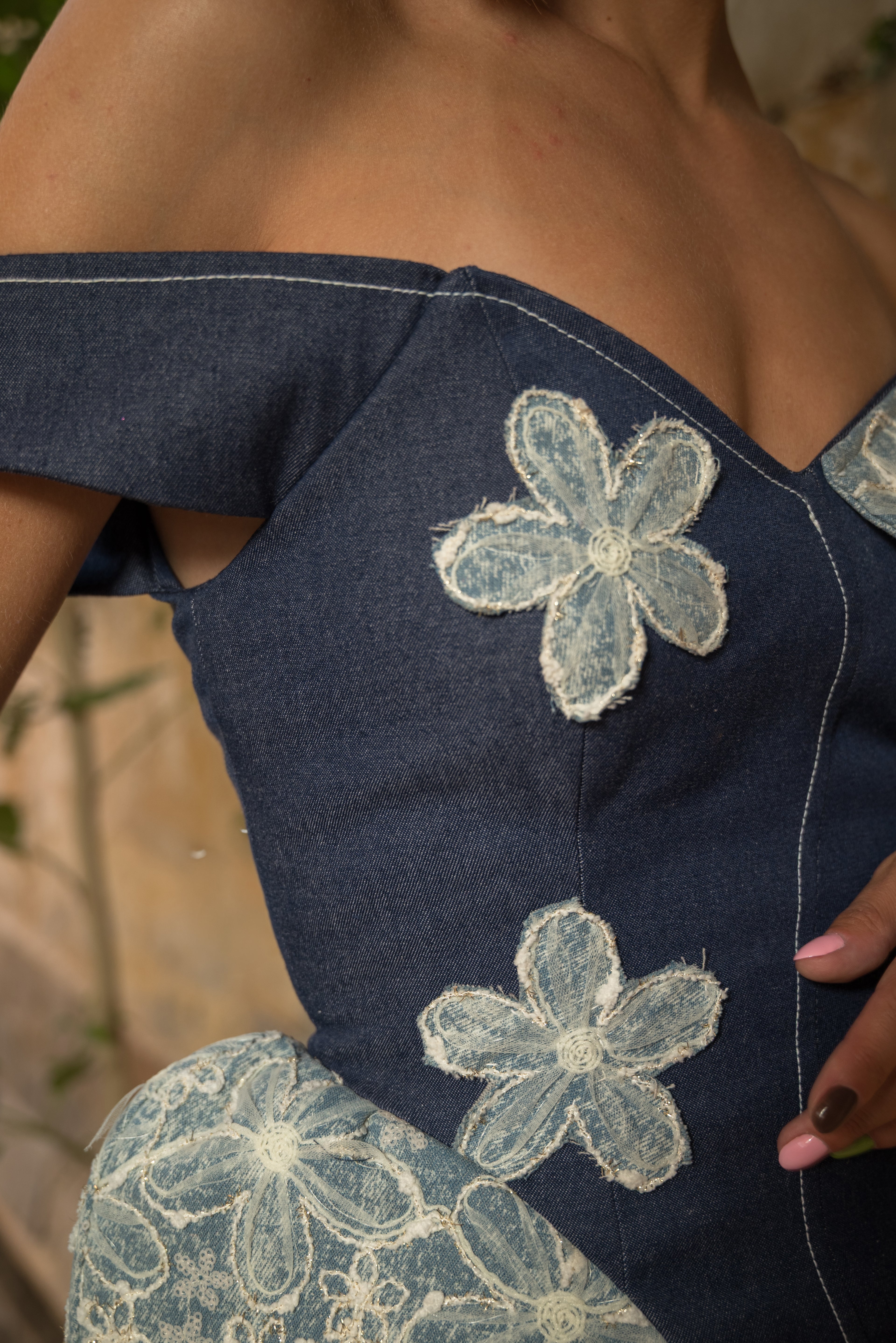 Tulip denim dress