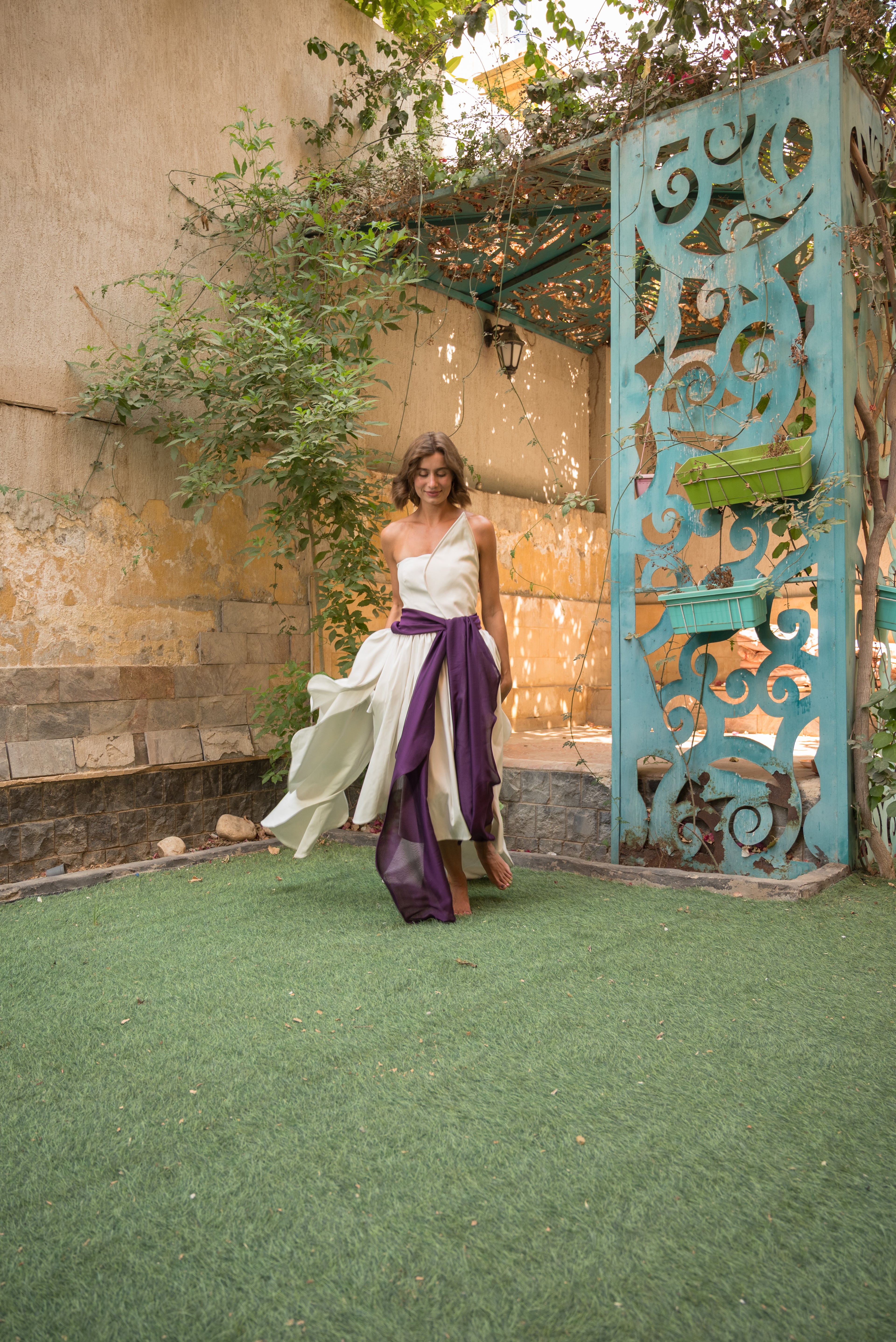 Off white poplin Iris dress