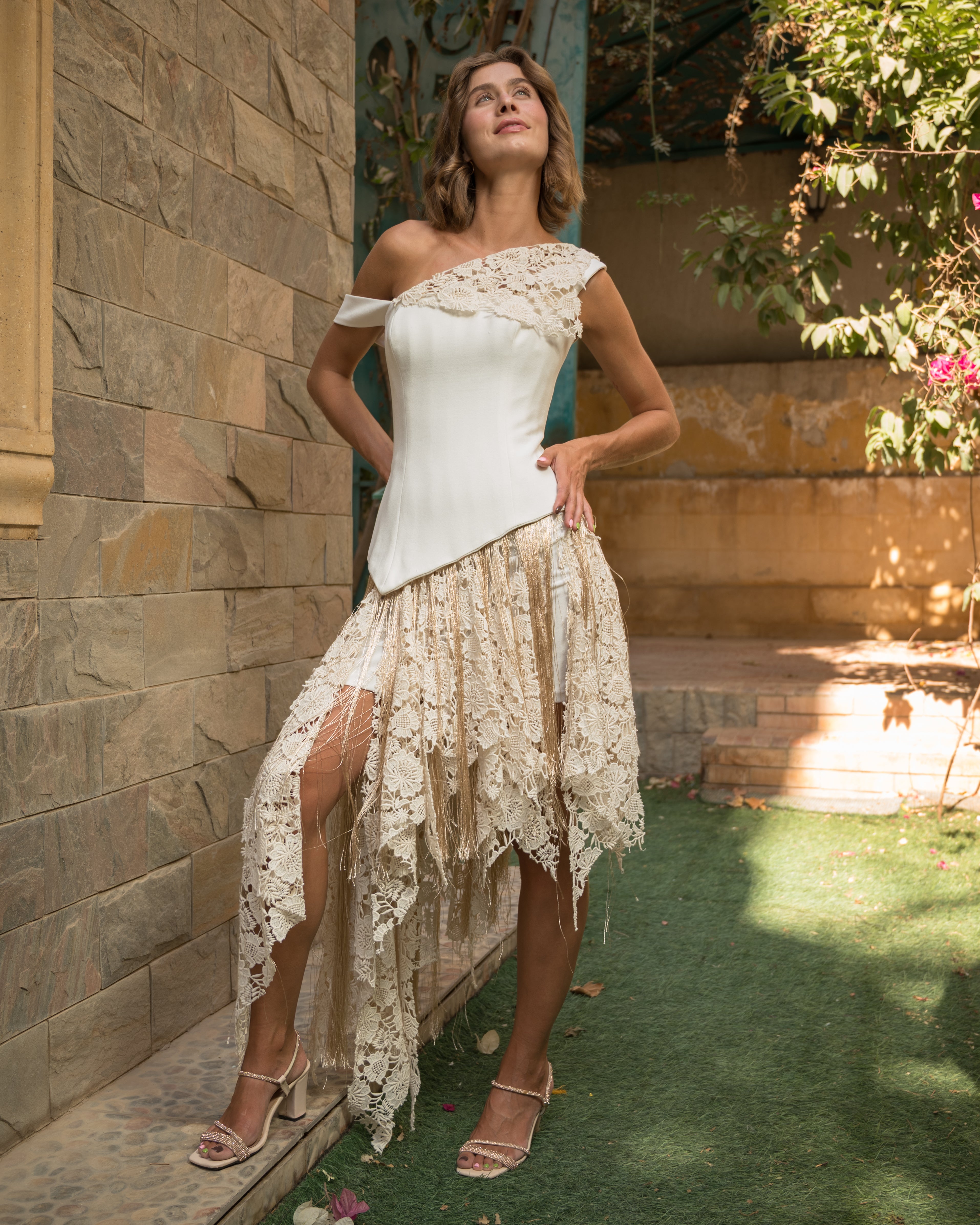 Assymetrical corset dress