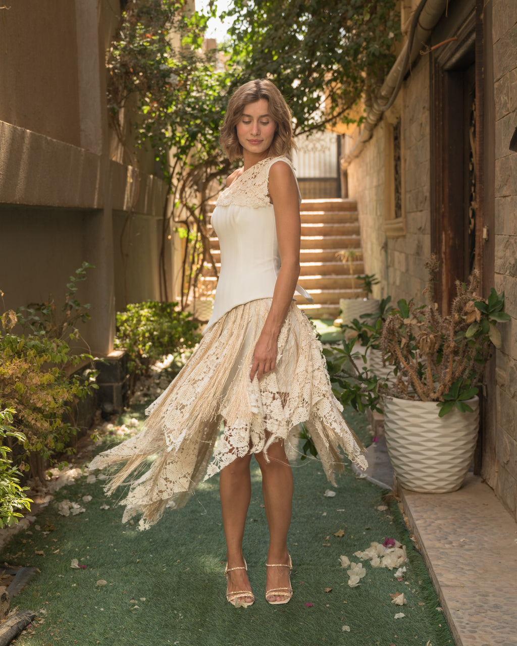 Assymetrical corset dress