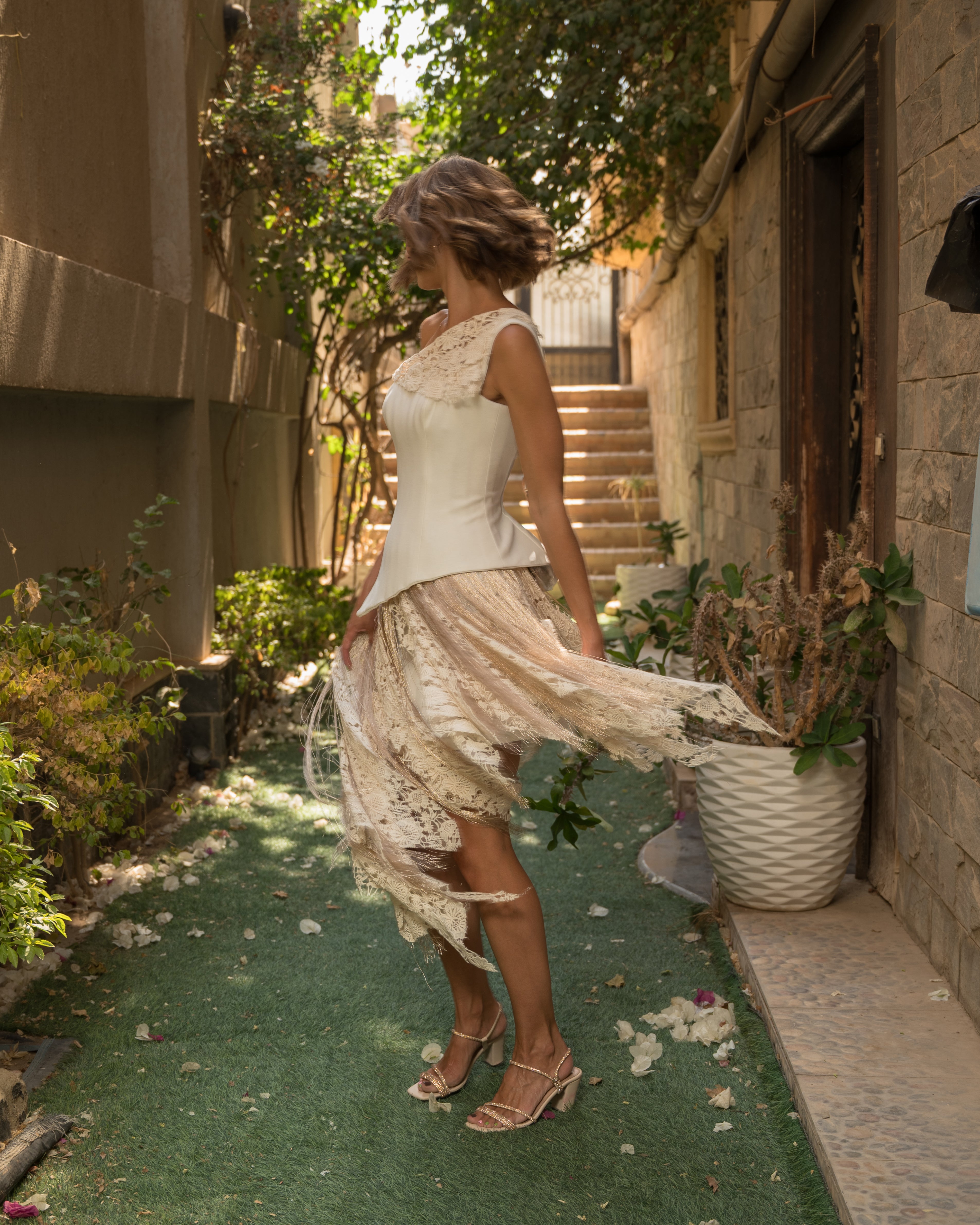 Assymetrical corset dress