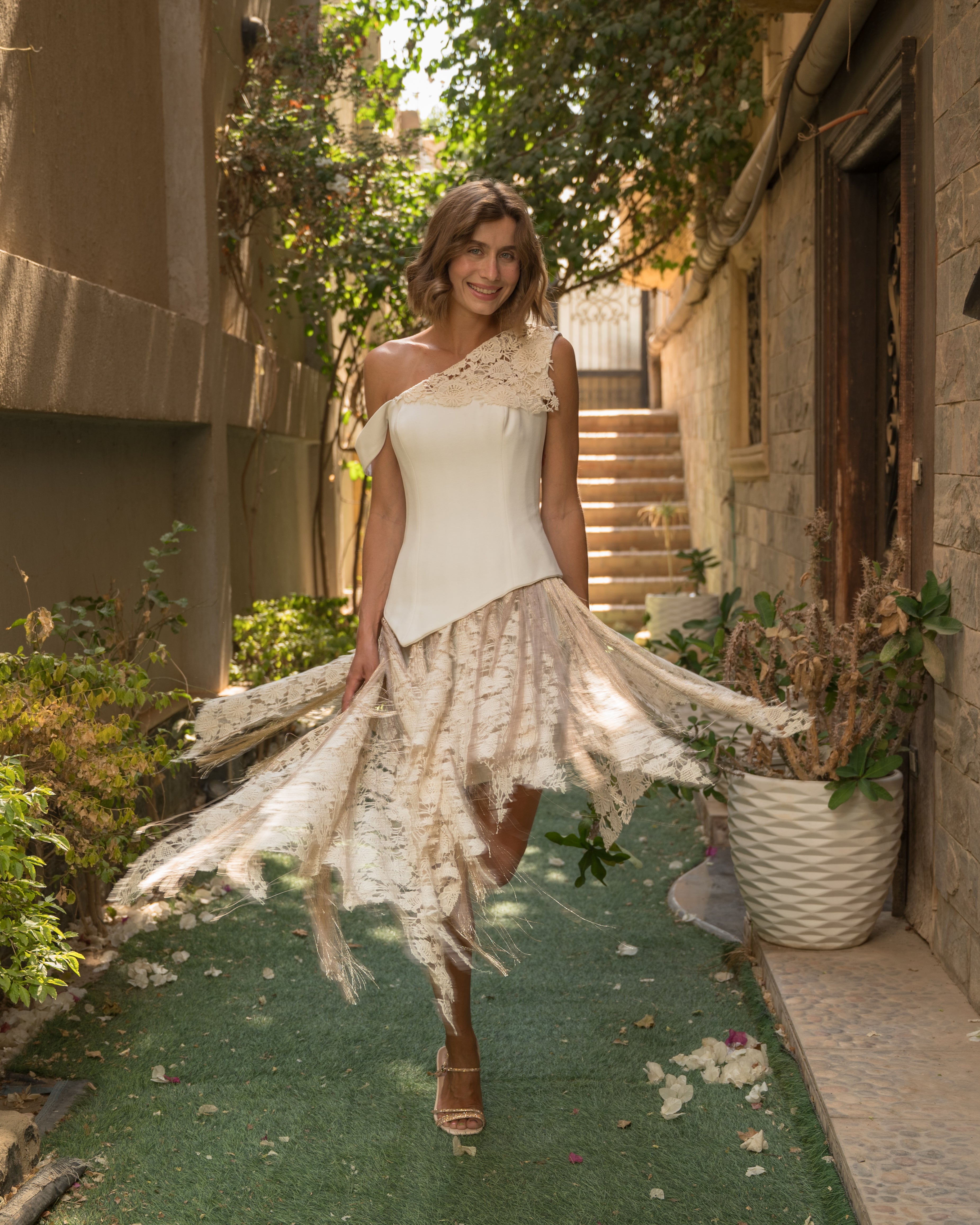 Assymetrical corset dress