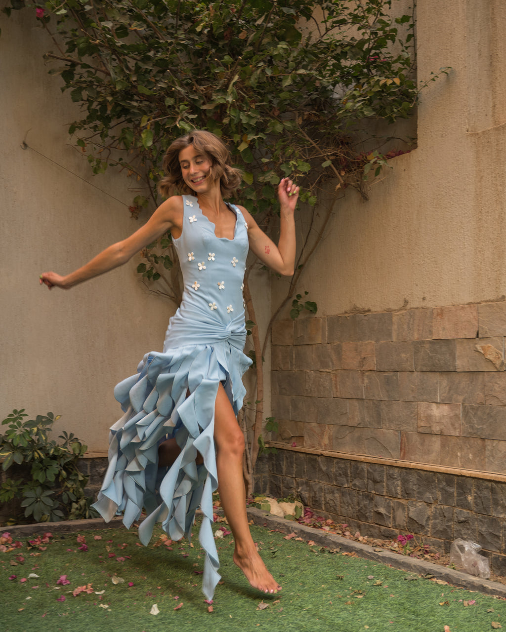 Blue orchid dress