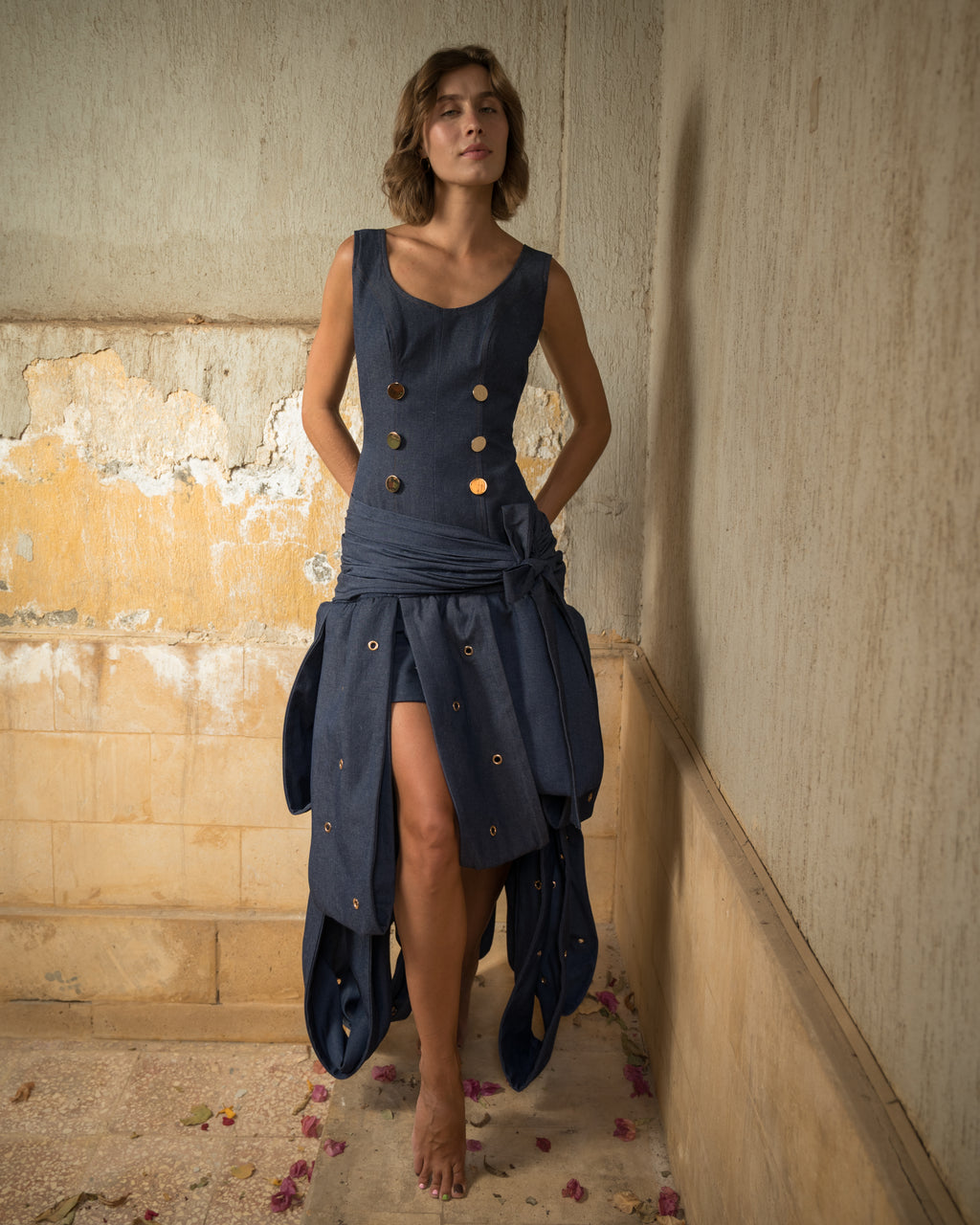Water lily jeans dress