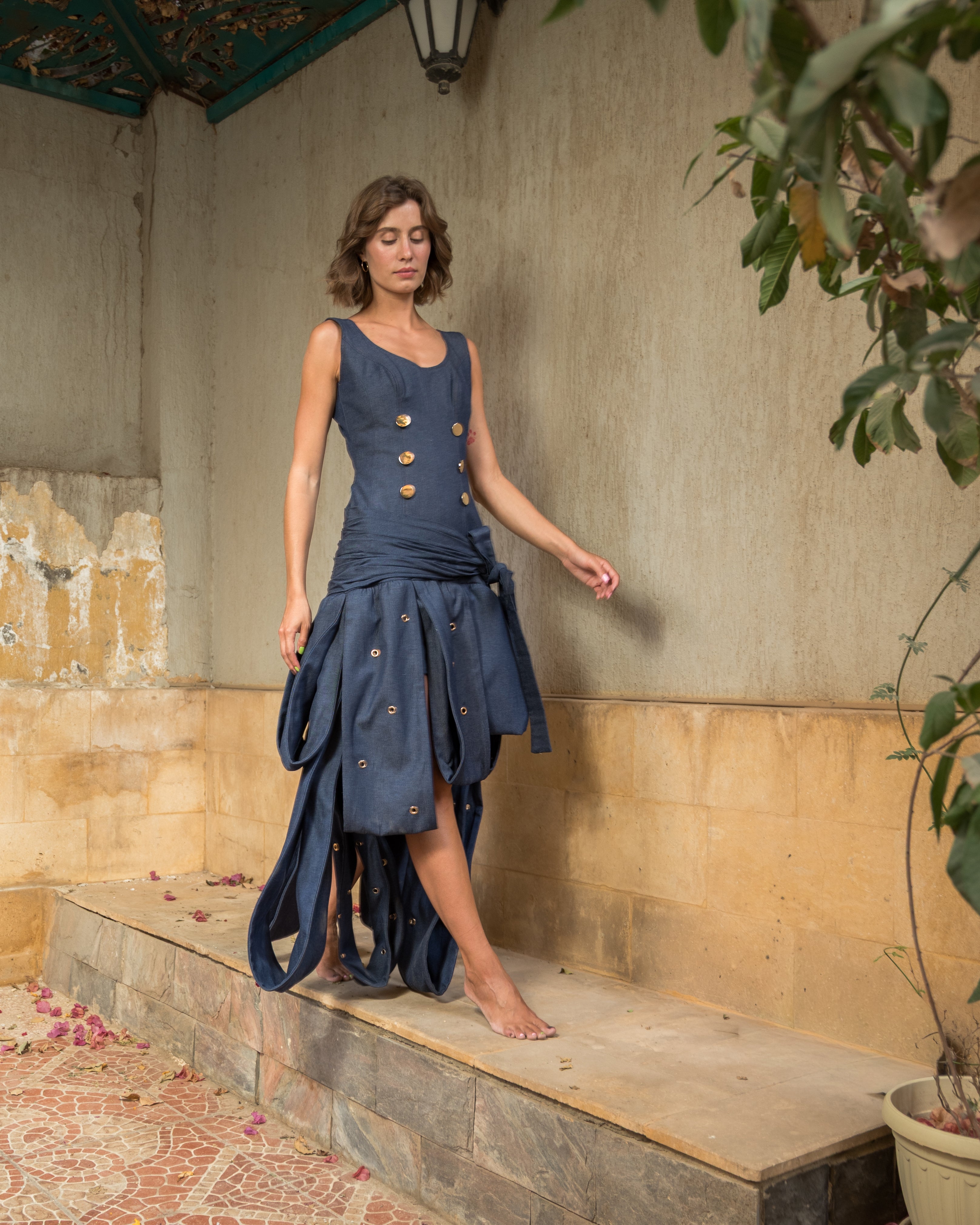 Water lily jeans dress