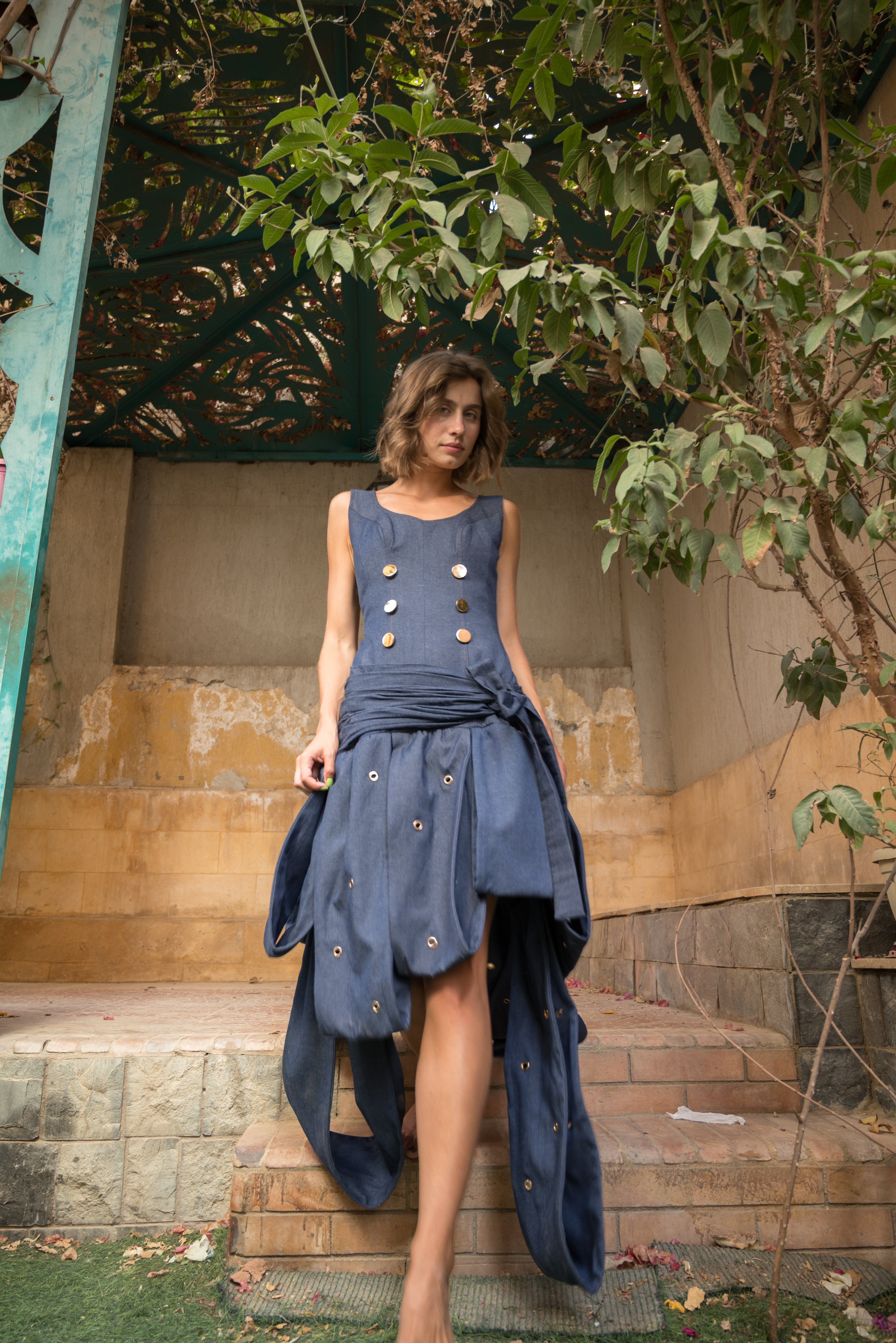 Water lily jeans dress